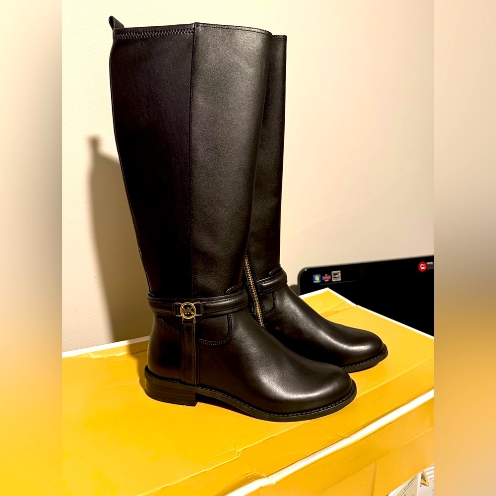 Michael Kors Black Over the Knee Boots Sleek Design